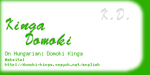 kinga domoki business card
